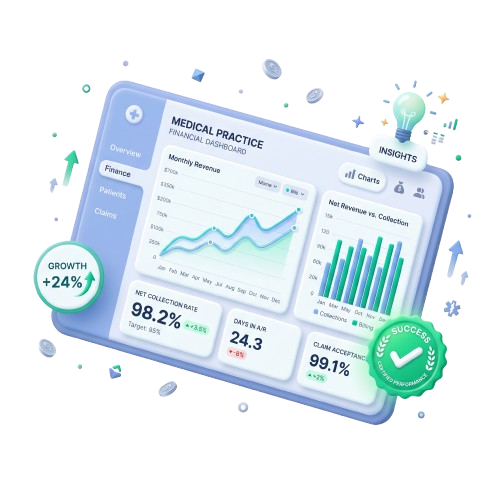 Reporting and Practice Insights Illustration